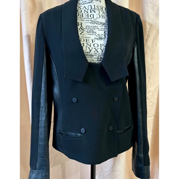 Diane Von Furstenberg Mixed-Media Jacket - Picture 1 of 5